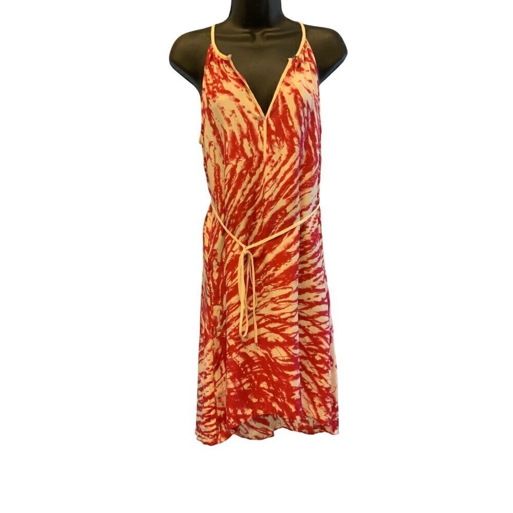 NELL womens silk dress featherweight high low hem sleeveless. #4 photo is color